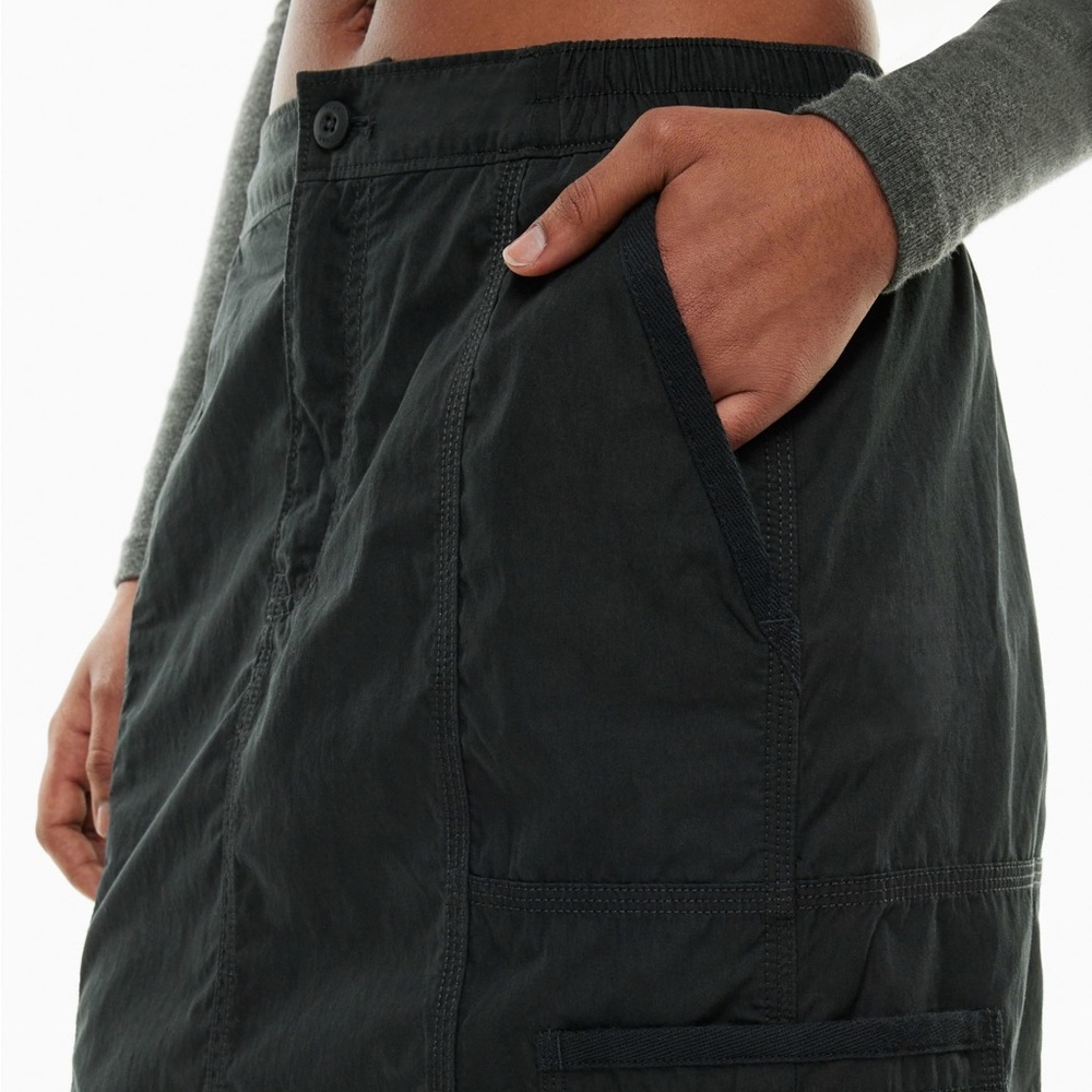 Aritzia TNA Black Utility Cargo Maxi Skirt  6